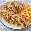 Chicken Club Sandwich at Greek Gyros Spot