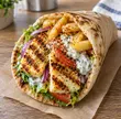 Halloumi Wrap (Vegetarian)
